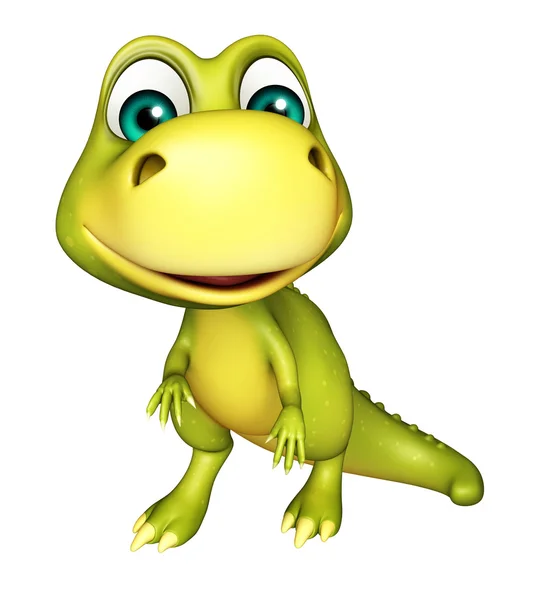 Bonito engraçado personagem de desenho animado Dinossauro — Fotografia de Stock