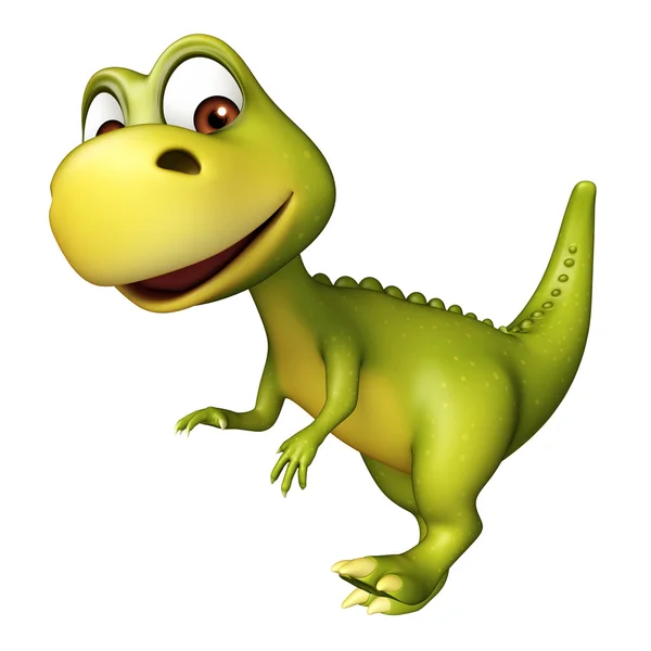 Милый смешной персонаж из мультфильма про динозавров — стоковое фото