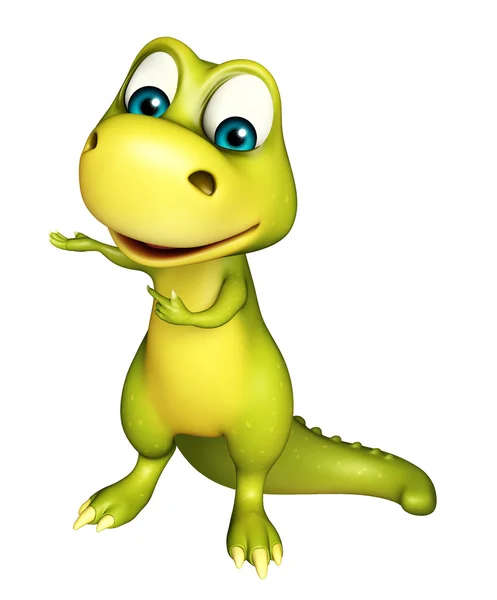 Cute funny Dinosaur cartoon character — Stock Photo, Image