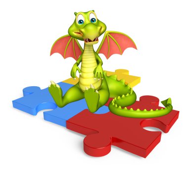 Dragon çizgi film karakteri Dragon çizgi film karakteri puzzl ile eğlenceli