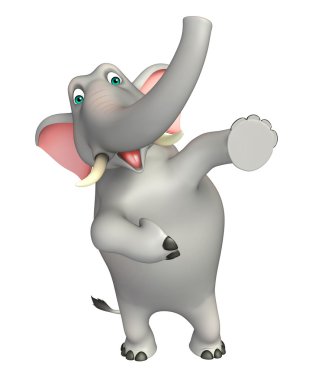 sevimli fil komik karikatür karakter  
