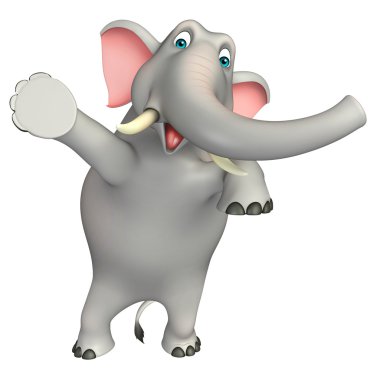 sevimli fil komik karikatür karakter  