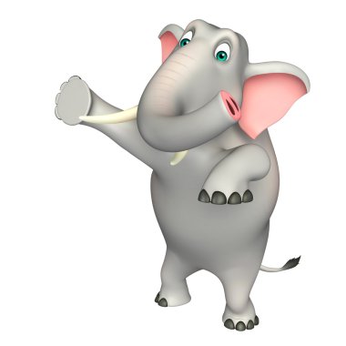 sevimli fil komik karikatür karakter  