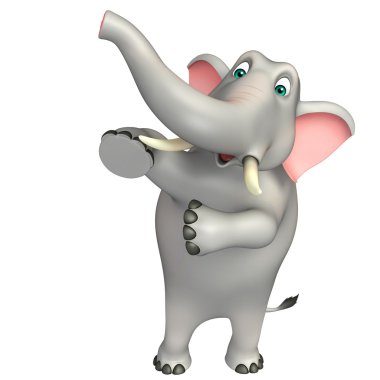 sevimli fil komik karikatür karakter  