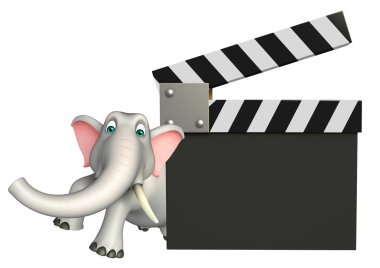 eğlenceli fil çizgi film karakteri clapper kurulu ile 