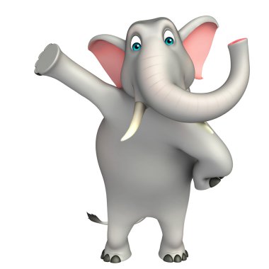 sevimli fil komik karikatür karakter  