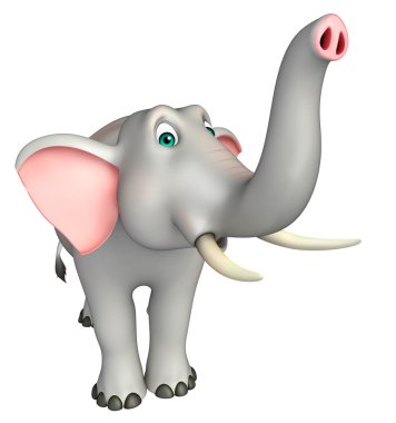 sevimli fil komik karikatür karakter  