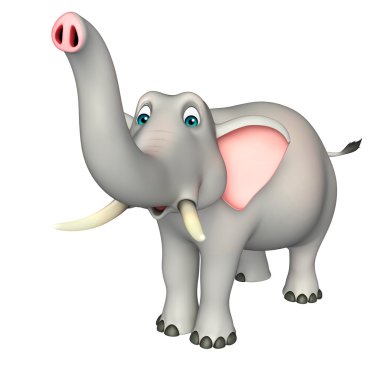 sevimli fil komik karikatür karakter  