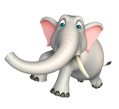 sevimli fil komik karikatür karakter  