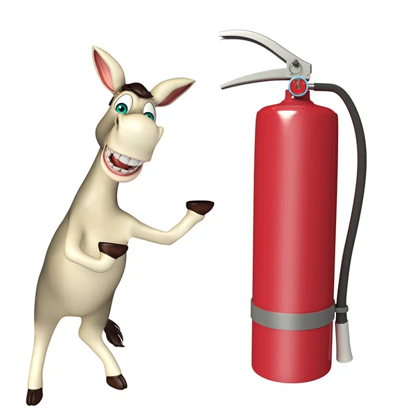 Åsna karaktär Donkey tecknad seriefigur med extingui — Stockfoto