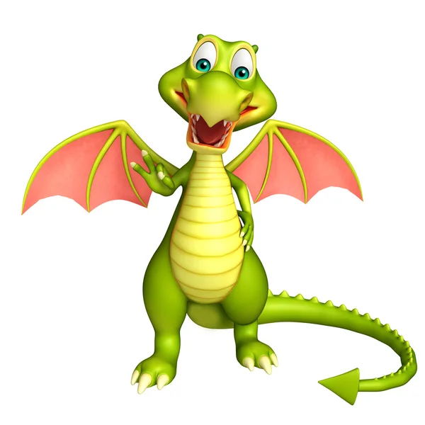 Cute Dragon funny cartoon character — Stock Photo, Image