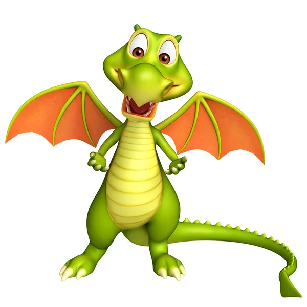Dragão bonito personagem engraçado dos desenhos animados — Fotografia de Stock