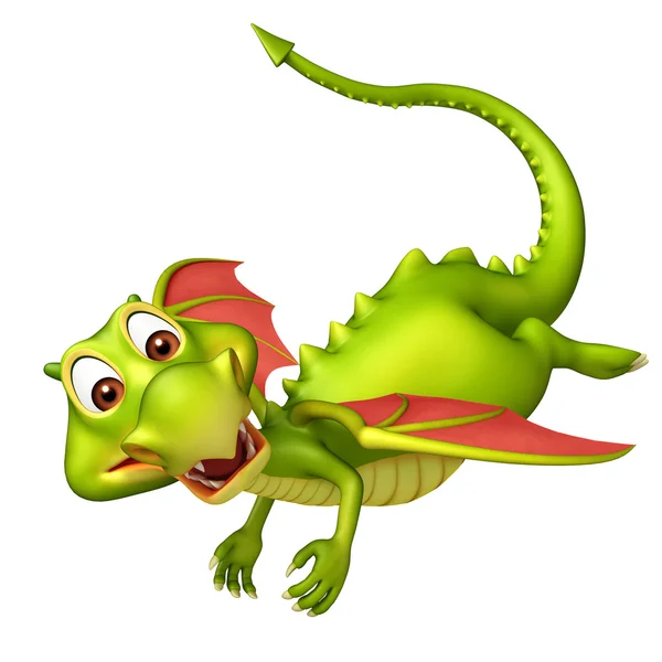 Cute Dragon funny cartoon character — Stock Photo, Image