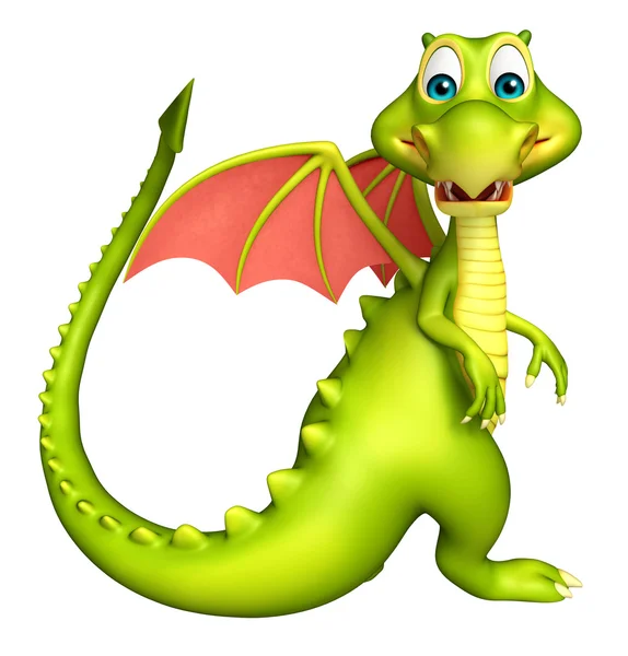 Cute Dragon funny cartoon character — Stock Photo, Image