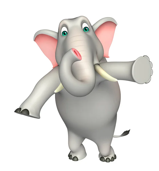 Cute  Elephant funny cartoon character — Stock Photo, Image