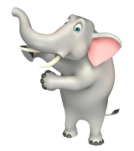 Милий слон смішний мультиплікаційний персонаж — стокове фото