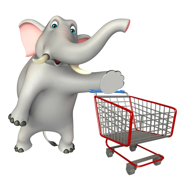 Персонаж мультфильма про слона с тролли — стоковое фото