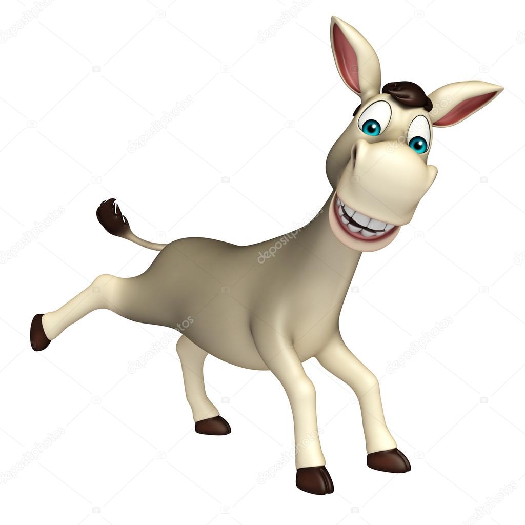 Cute Donkey funny cartoon character Stock Photo by ©visible3dscience  104061800