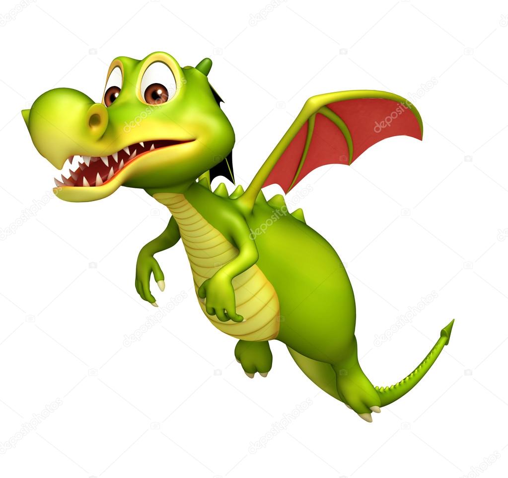 cute Dragon funny cartoon character 