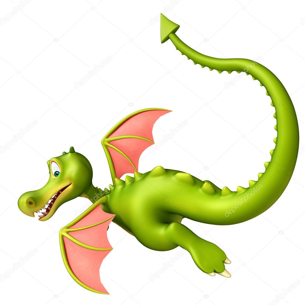 cute Dragon funny cartoon character 