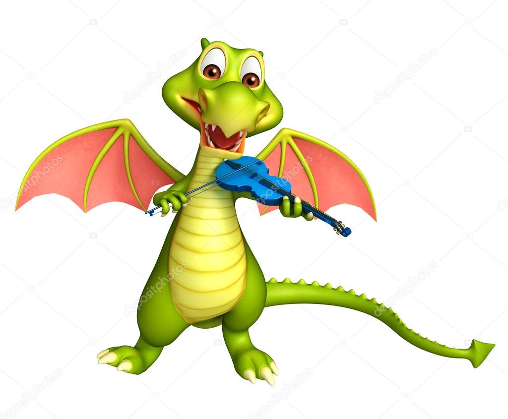 cute Dragon cartoon character 