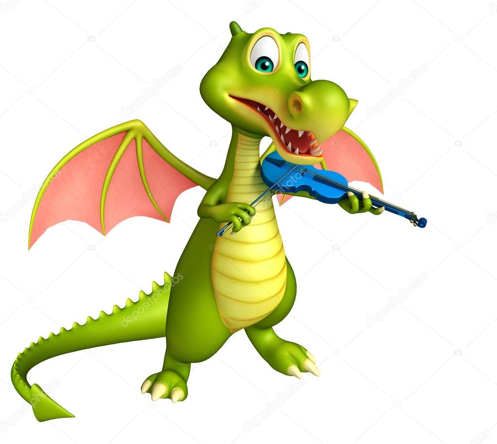 cute Dragon cartoon character 