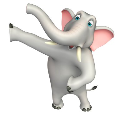 sevimli fil komik karikatür karakter  