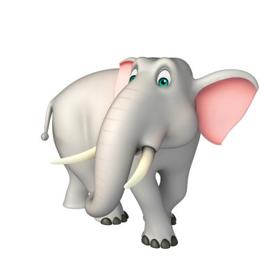 sevimli fil komik karikatür karakter  