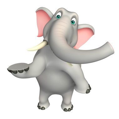 sevimli fil komik karikatür karakter  