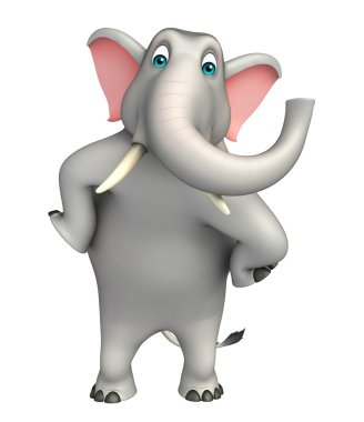 sevimli fil komik karikatür karakter  