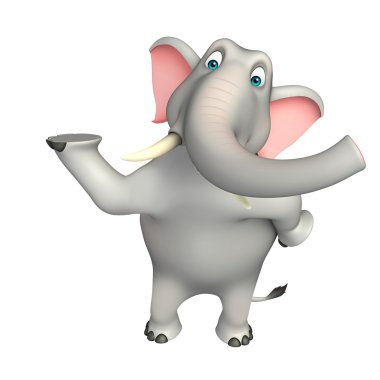 sevimli fil komik karikatür karakter  