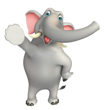 sevimli fil komik karikatür karakter  