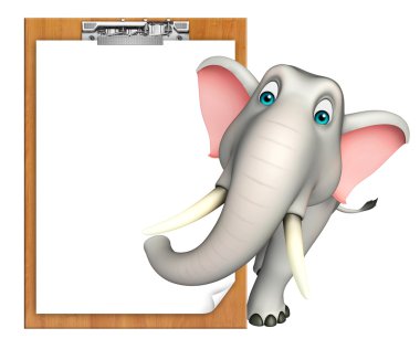 sevimli fil çizgi film karakteri ile sınav yastık 