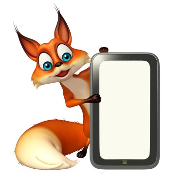 Fox mobile ile karakter karikatür 