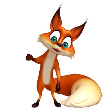 eğlenceli Fox komik karikatür karakter 