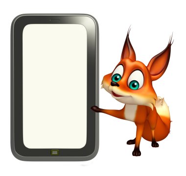 Fox mobile ile karakter karikatür 