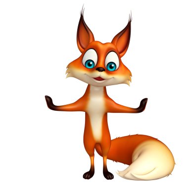 eğlenceli Fox komik karikatür karakter 