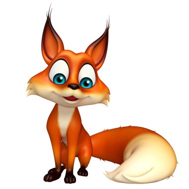 eğlenceli Fox komik karikatür karakter 