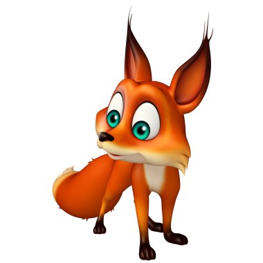 eğlenceli Fox komik karikatür karakter 