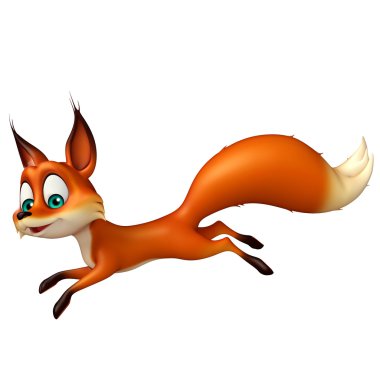 eğlenceli Fox komik karikatür karakter 