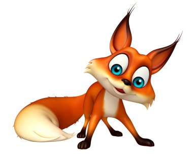 eğlenceli Fox komik karikatür karakter 