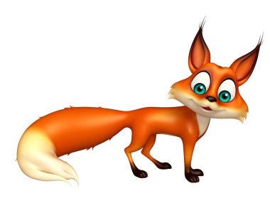 eğlenceli Fox komik karikatür karakter 