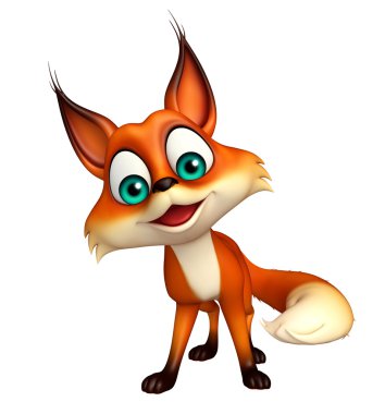 eğlenceli Fox komik karikatür karakter 