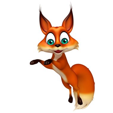 eğlenceli Fox komik karikatür karakter 