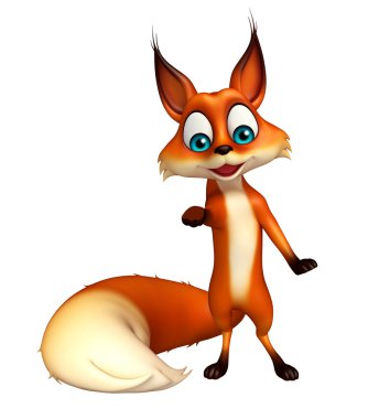 eğlenceli Fox komik karikatür karakter 