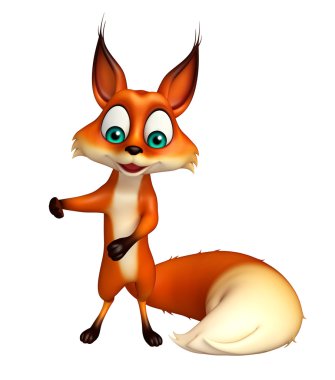 eğlenceli Fox komik karikatür karakter 