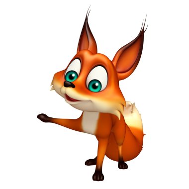 eğlenceli Fox komik karikatür karakter 