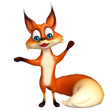 eğlenceli Fox komik karikatür karakter 