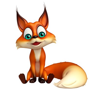 eğlenceli Fox komik karikatür karakter 