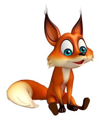 eğlenceli Fox komik karikatür karakter 